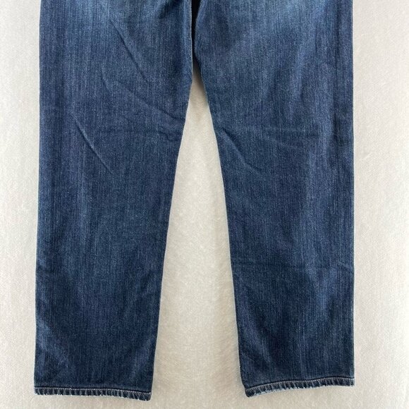 Lucky Brand Jeans Mens 32 x 32 Classic Straight Medium Washed Denim Cotton Blue - Picture 6 of 12